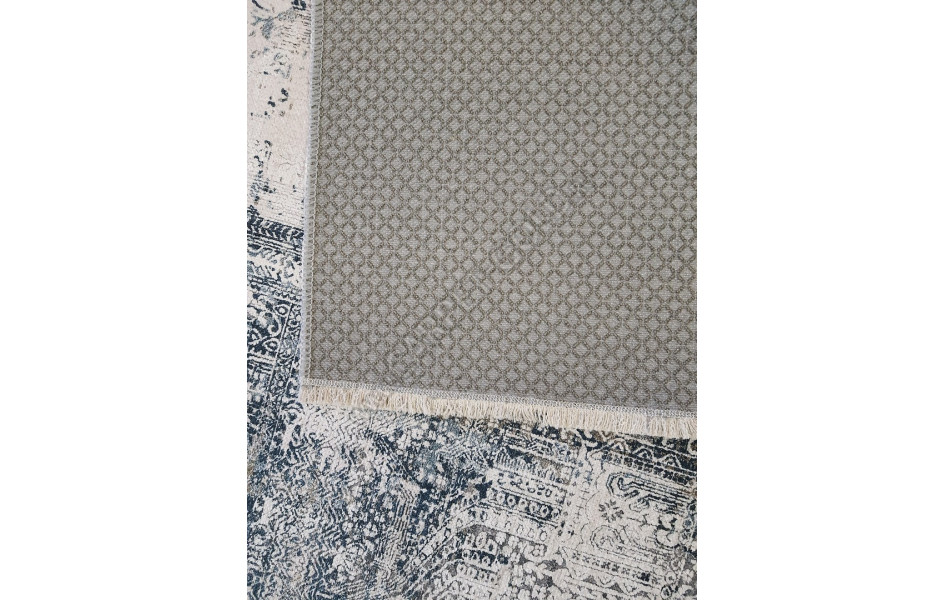 Безворсовый ковер лофт дизайн BANCO P1037 BEIGE-NAVY