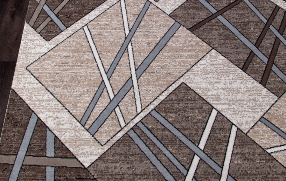 Ковер D487 - BEIGE-BROWN 2 - Прямоугольник - коллекция SIERRA