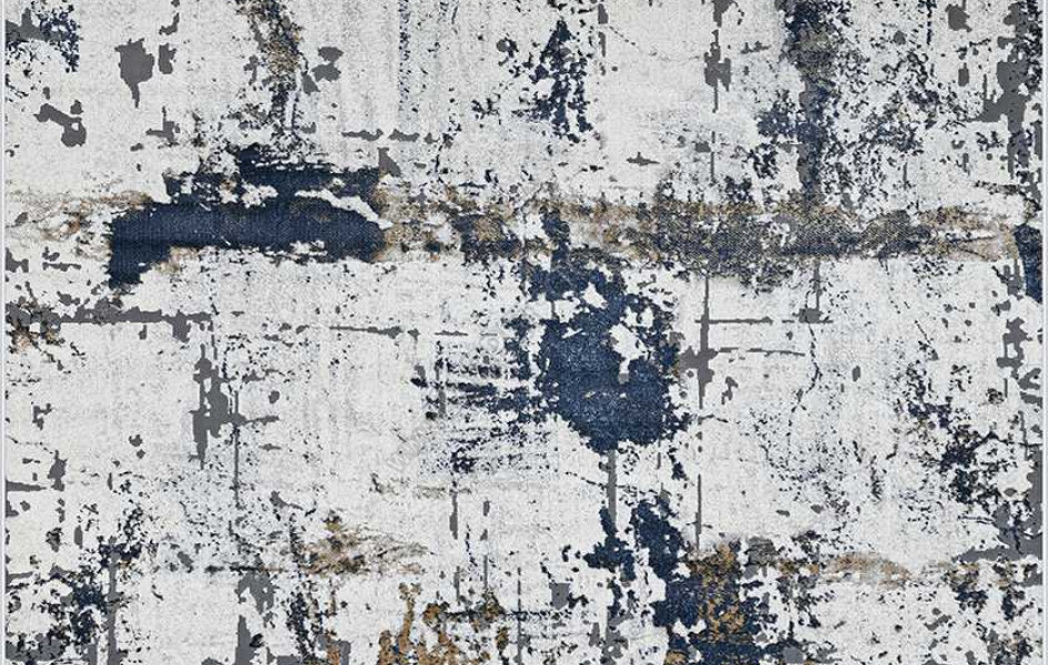 Геометрический абстрактный ковер 37613A STAN BLUE / L.GREY Regnum