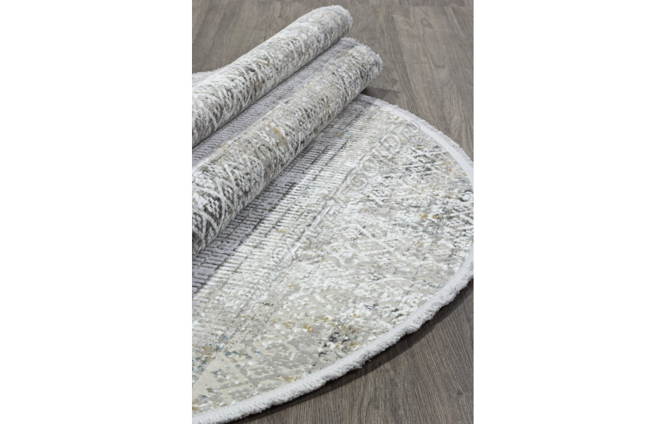 Ковер A047AJ - GREY / BLUE - Овал - коллекция LORENZO