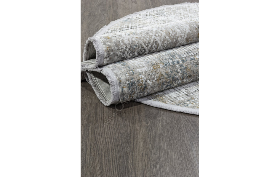 Ковер A047AJ - GREY / BLUE - Овал - коллекция LORENZO