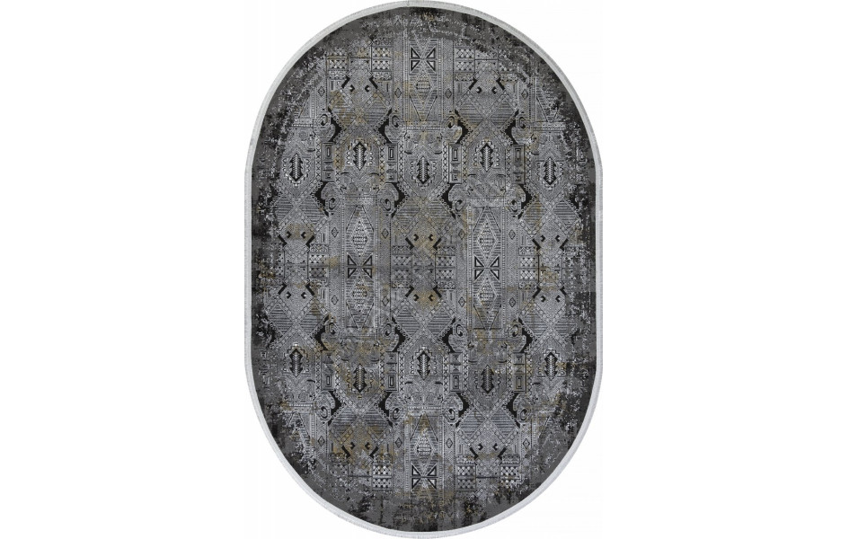 Ковер SI023G - GREY / GREY - Овал - коллекция LISSABON