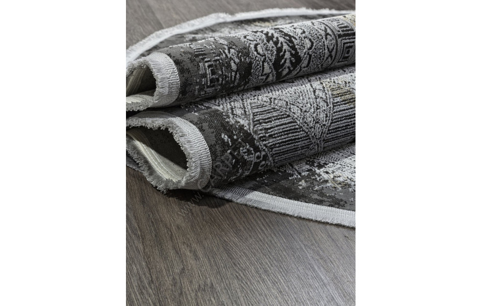 Ковер SI023G - GREY / GREY - Овал - коллекция LISSABON