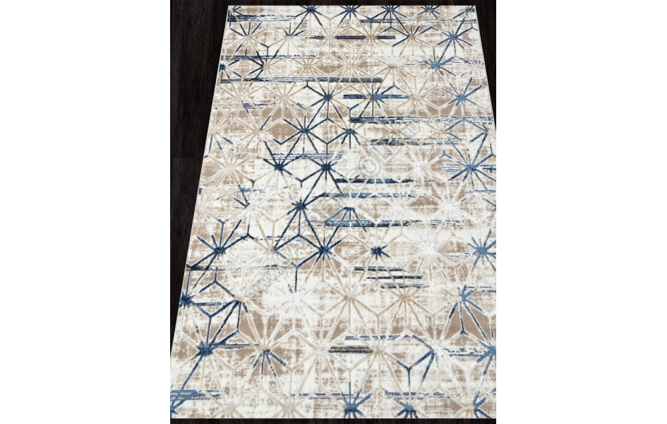 Ковер O1703 - 630 CREAM / BLUE - Прямоугольник - коллекция ANTEP